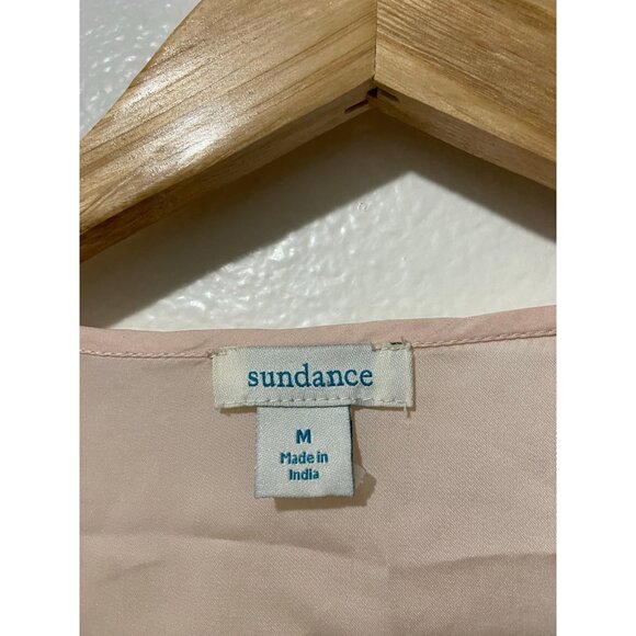 Sundance Women's‎ Floral Embroidered Boho Pale Pink Long Sleeve Blouse Medium - Picture 4 of 7